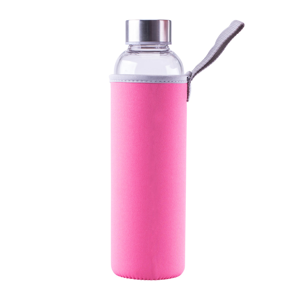 Steuber Glastrinkflasche in Pink