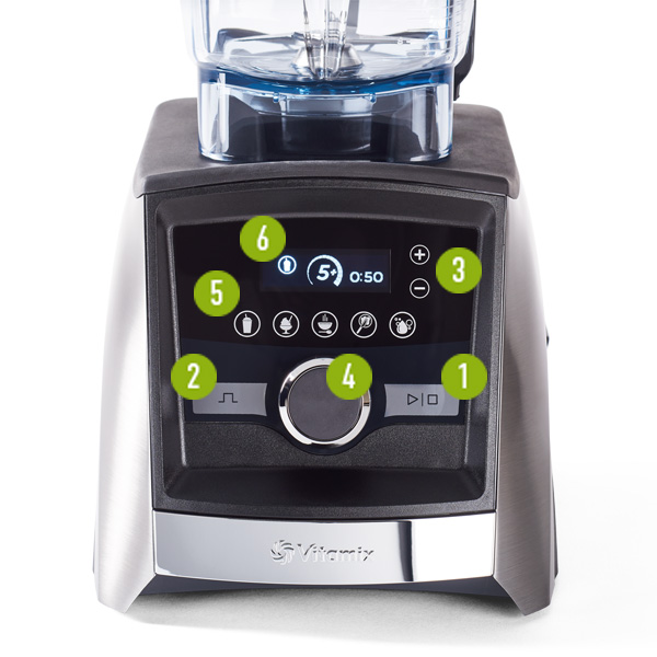 Vitamix ASCENT A3500i Ansicht des Bedienfeldes mit Funktionen